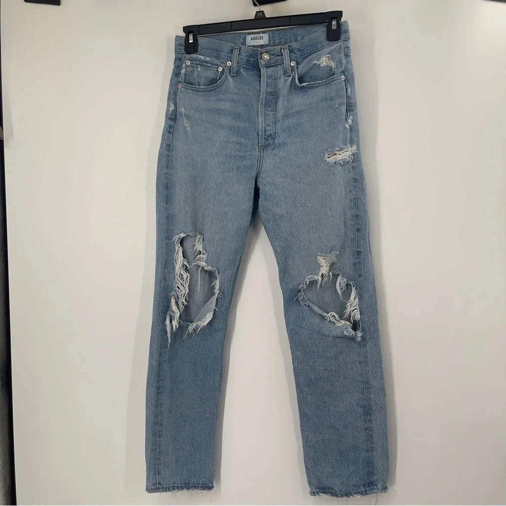 AGOLDE 90's Mid Rise Loose Fit Jeans in Fall Out - Picture 2 of 14